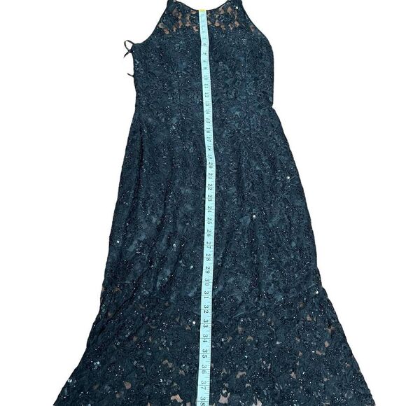 sean Collection Dress Halter High Low Lace Sequin Size S - Picture 7 of 9
